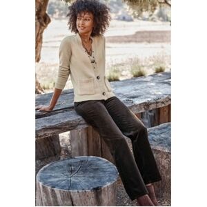 J. Jill Women's Velveteen High-rise Full-leg pants in Burnt Umber Chic Size 4